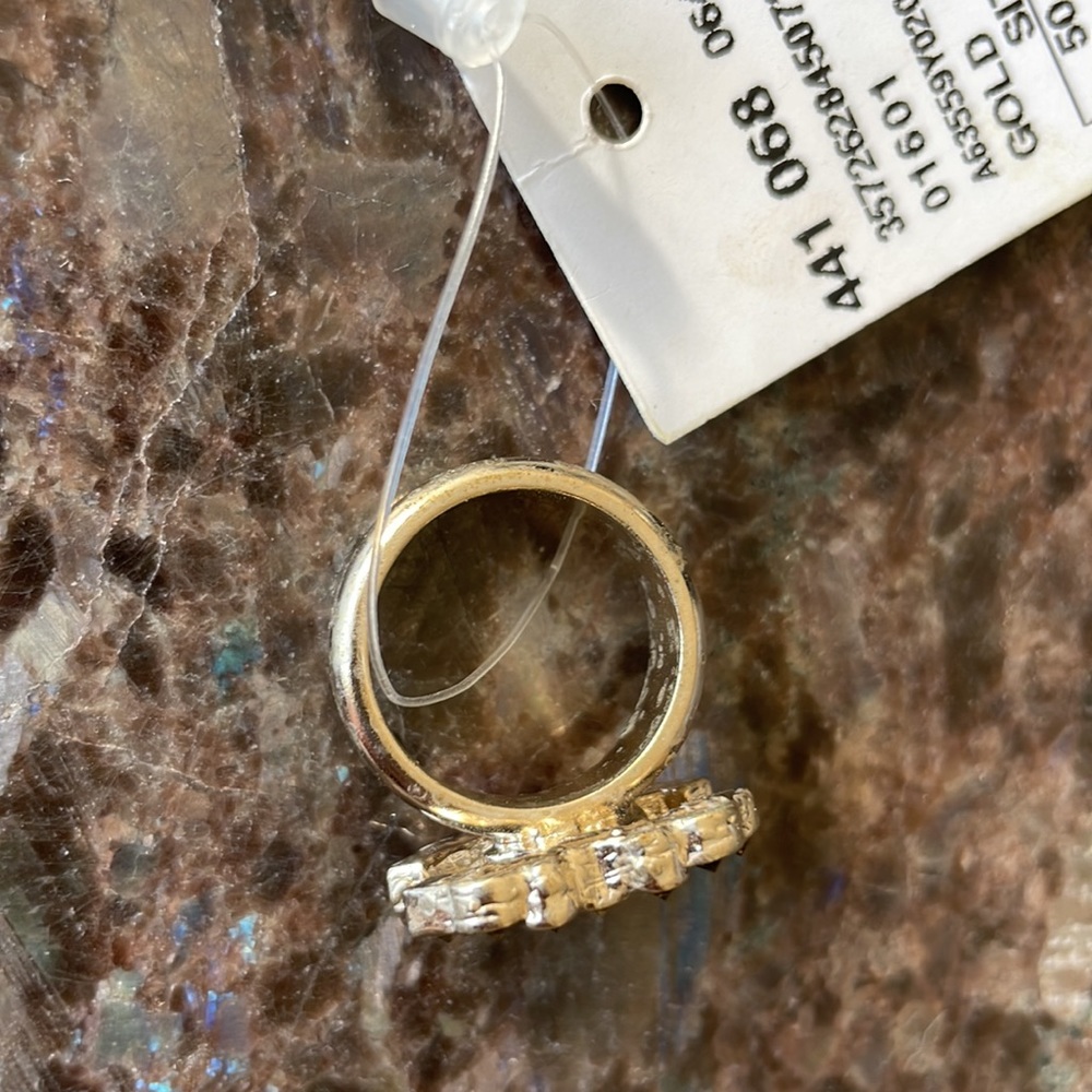 Chanel resin cc logo crystal gold ring - Picture 3 of 10